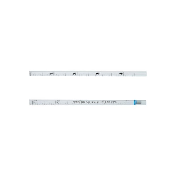 Celltreat Scientific Products CELLTREAT 5mL Serological Pipet, Open End, Individually Wrapped, Sterile, Polystrene, 200/PK 229223B - main